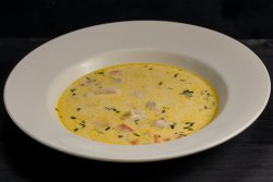 Chicken soup with sour cream image