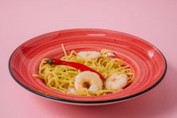 Aglio, olio e peperoncino cu creveți image