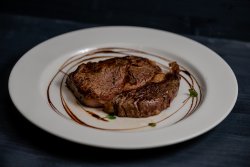 Black Angus Rib- eye steak  image