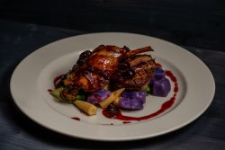 Duck duo with porto sauce image