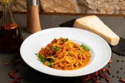 Tagliollini all`amatriciana  image