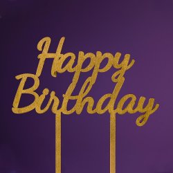 Topper Happy Birthday auriu image