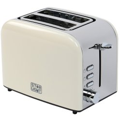 Prajitor de paine Star-Light TRD-850C, 850 W, 2 felii, Grad de rumenire ajustabil, Functie dezghetare, Inox/Crem image