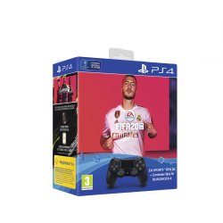 Controller Sony PlayStation DualShock 4 v2, Negru + Joc FIFA 20 pentru PlayStation 4