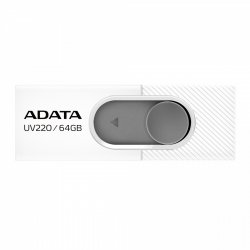 Memorie USB ADATA UV220, 64GB, USB 2.0, Alb/Gri