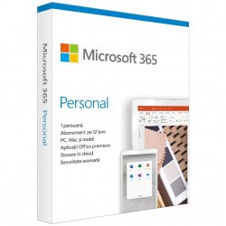 Microsoft 365 Personal, Engleza, Subscriptie 1 an, 1 utilizator, Medialess Retail
