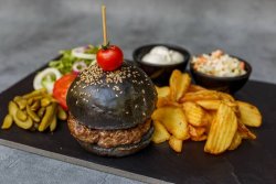 Black angus burger  image