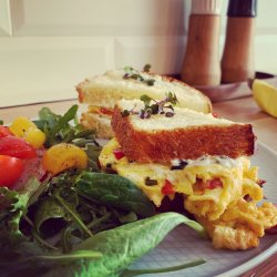 Veggie egg sandwich image