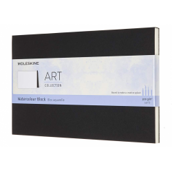Bloc de desen - Moleskine Art Collection Watercolour Paint - Large, Cardboard Cover, Black