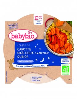 Babybio meniu fondue de morcovi și porumb dulce din Aquitaine cu quinoa image