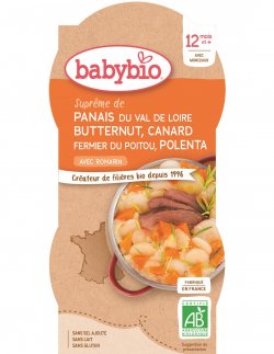 Babybio meniu păstârnac, dovleac butternut, mămăliguță și rață de fermă image