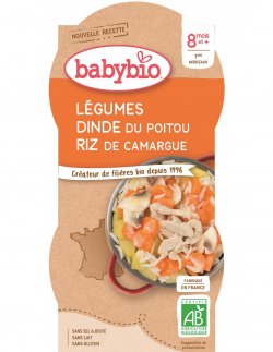 Babybio meniu tocăniță de legume, curcan și orez image