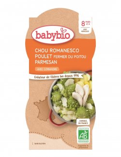 Babybio meniu varză Romanesco, pui de fermă și parmezan image