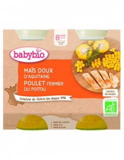 Babybio piure de porumb dulce și pui Fermier image