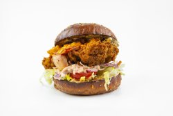 The Mac N Cheese Banger Crispy Chicken Sandwich image