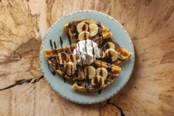 Dirty monkey waffles image