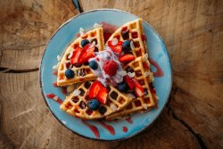 Forest fruit waffles image