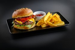 Bacon Burger & Fries image