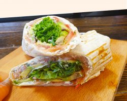 Salmon avocado wrap  image