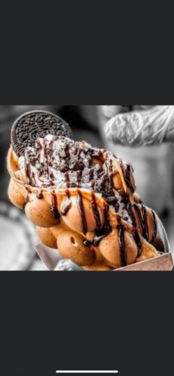 Bubble waffle oreo image