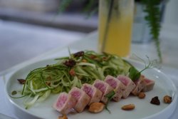 Tuna Steak Salad with Avocado Puree image