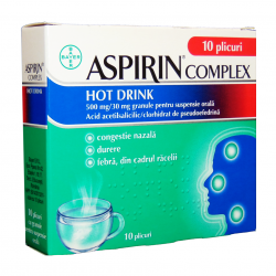 BAYER ASPIRIN COMPLEX HOT DRINK 10PLICURI image
