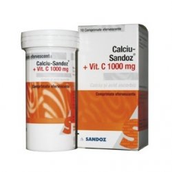 SANDOZ CA + VITAMINA C 1000MG X 10CPR EFERVESCENTE image