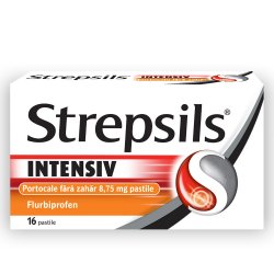 STREPSILS INTENSIV PORTOCALE FARA ZAHAR 16PASTILE image