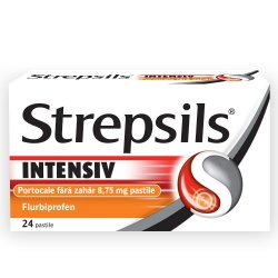 STREPSILS INTENSIV PORTOCALE FARA ZAHAR 24PASTILE image