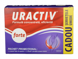 URACTIV FORTE 10CPS + SERVETELE UMEDE CADOU image