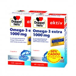 DOPPELHERZ AKTIV OMEGA-3 EXTRA 1000MG X 120CPS + 60CPS CADOU image