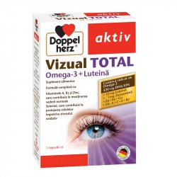 DOPPELHERZ AKTIV VIZUAL TOTAL OMEGA-3 + LUTEINA 30CPS + 10CPS GRATIS image