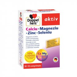 DOPPELHERZ AKTIV CALCIU+MAGNEZIU+ZINC+SELENIU 30CPR + 10CPR GRATIS image