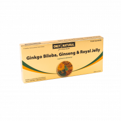 ONLY NATURAL GINKGO BILOBA + GINSENG + ROYAL JELLY 10FIOLE X 10ML image
