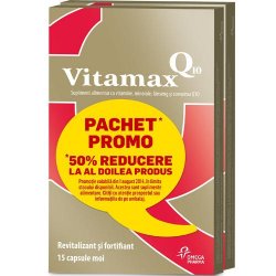 VITAMAX Q10 15CPS MOI PACHET PROMO 1+1 50% DIN AL 2LEA PRODUS image