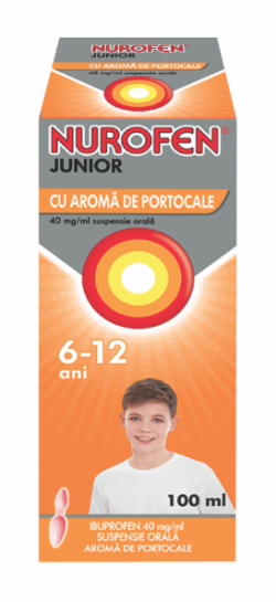 NUROFEN JUNIOR 6-12ANI PORTOCALE SIROP 100ML image