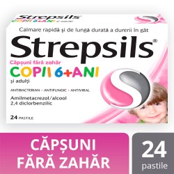 STREPSILS CAPSUNI FARA ZAHAR 24PASTILE image