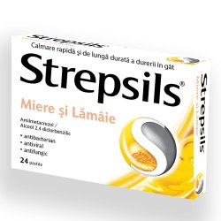 STREPSILS MIERE SI LAMAIE 24PASTILE image