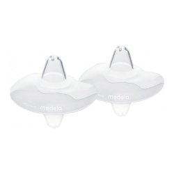 MEDELA CONTACT 2 TETINE SILICON M PENTRU PROTECTIE MAMELON + CUTIE image