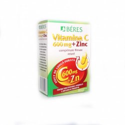 BERES VITAMINA C 600MG + ZN 30CPR FILMATE image