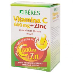 BERES VITAMINA C 600MG + ZN 60CPR FILMATE image