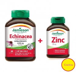 JAMIESON 7885 ECHINACEEA FORTE 60CPS + 7570 ZINC 50MG X 30TBL CADOU image