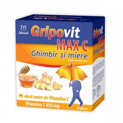 ZDROVIT GRIPOVIT MAX C GHIMBIR SI MIERE 10PLICURI image