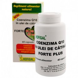 HOFIGAL COENZIMA Q10 60MG IN ULEI CATINA FORTE PLUS 40CPS MOI image