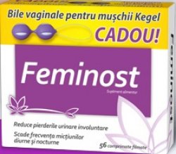 ZDROVIT FEMINOST 56CPR FILMATE + BILE PT EXERCITII KEGEL CADOU image