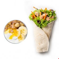 King wrap (250g) + iaurt grecesc cu musli crunch, banane și miere (200g) image