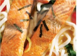 Salmon udon soup image