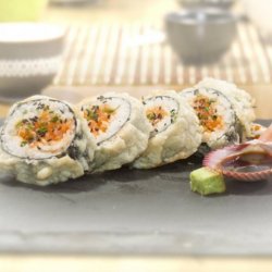 Spicy salmon tempura 4 pieces image