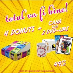 Pachet 4 Donuts + Cana TotulVaFiBine By Imprinto image